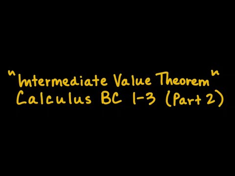 Intermediate Value Theorem