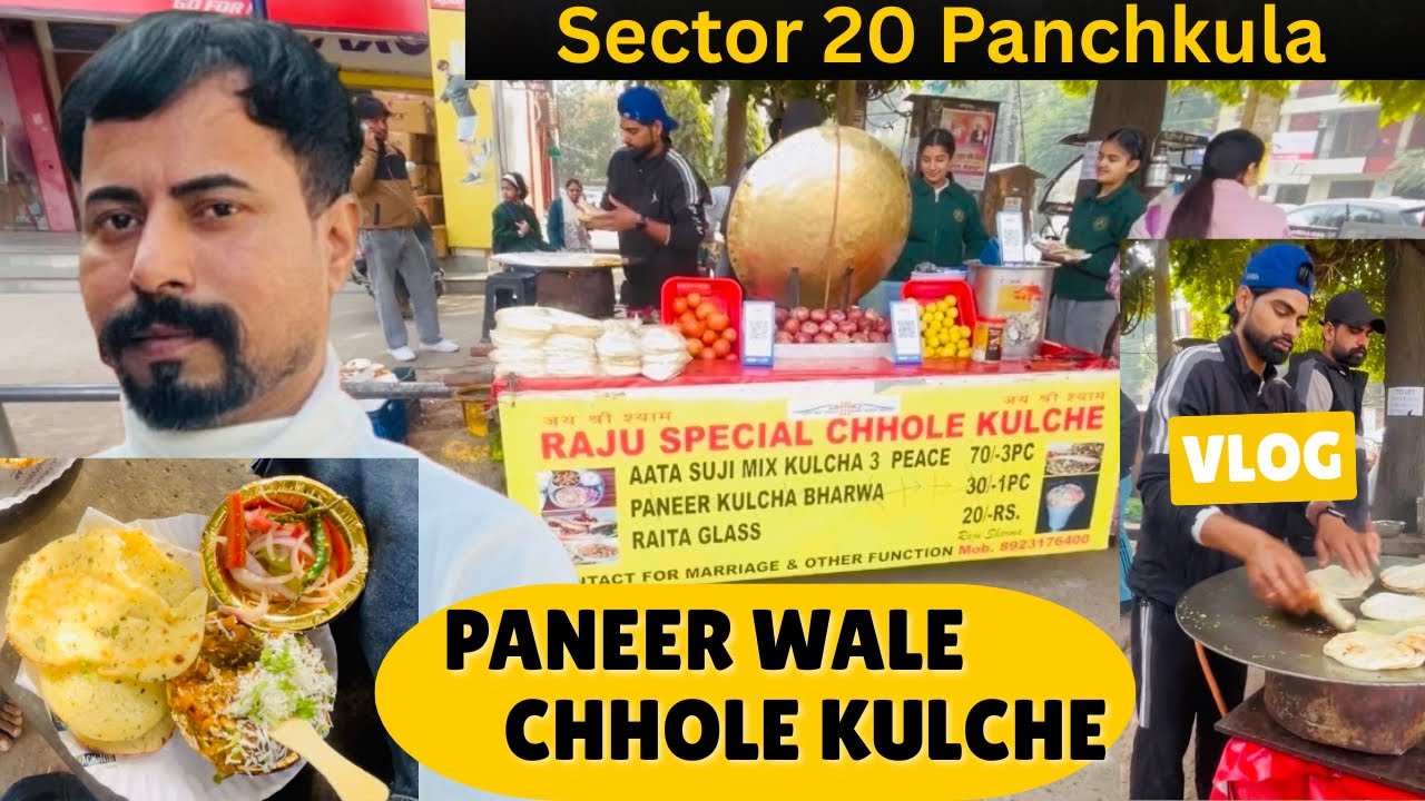 “Sector 20 Panchkula | Best Paneer Kulcha & Street-Food Vlog 🍽️ | Must Try Local Food!”