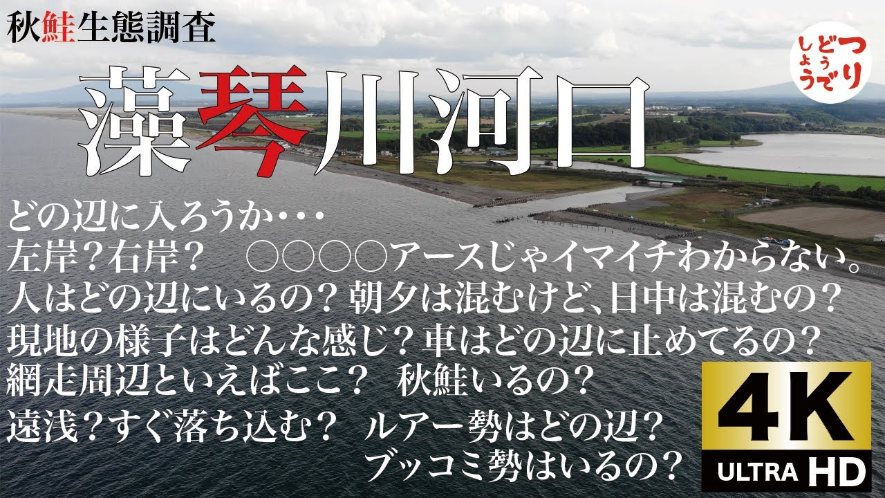 藻琴川河口 秋鮭生態調査 秋鮭シーズン 北海道網走方面の釣り Youtube