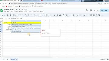 How to Convert numbers to words for Money or currency #excel #Google sheets