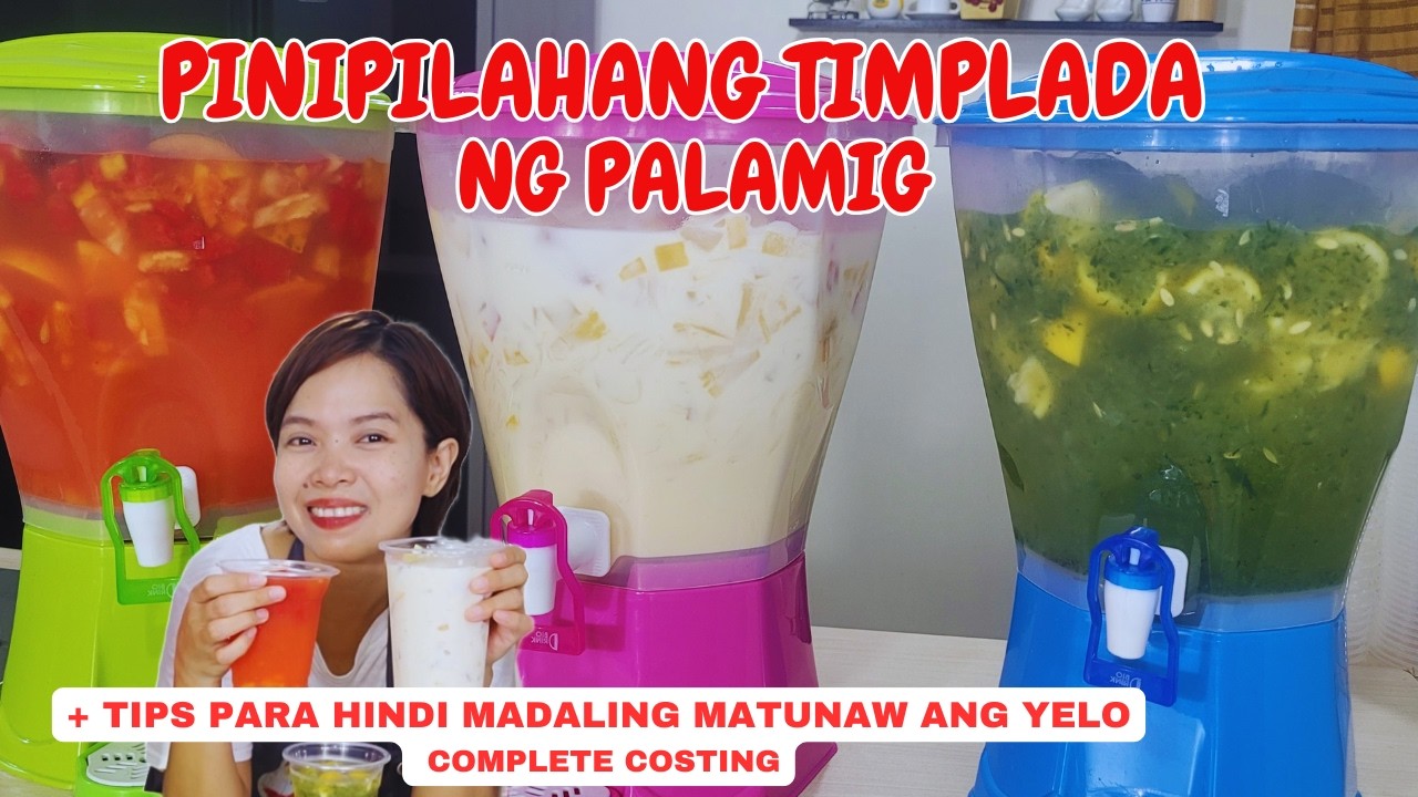 TAMANG TIMPLADA NG PINIPILAHANG PALAMIG | Complete Costing | Tipid Tips atbp
