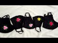 hand embroidery face mask making/reusable face mask #mask #embroidery #habiscrafts