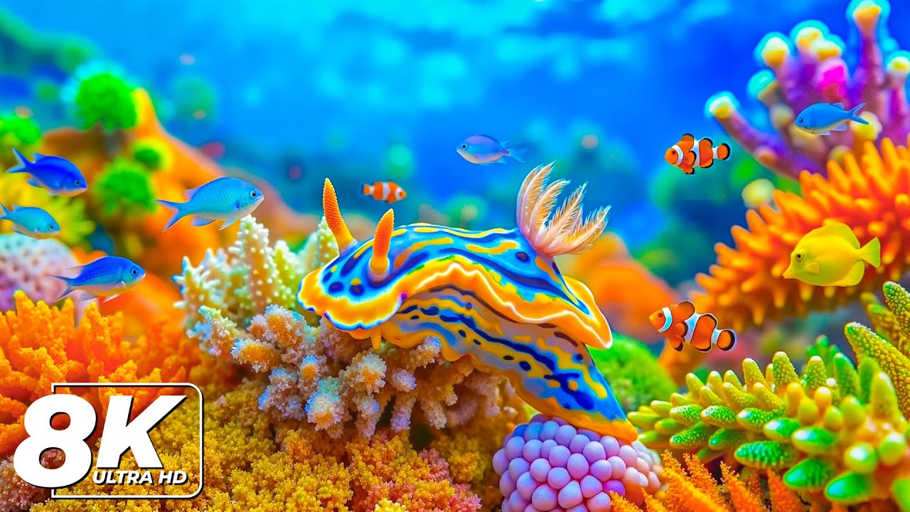 Where Fish and Coral Thrive Aquarium 8K – A Serene Underwater World for Stress Relief