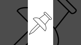 how to draw a push pin easy for beginners #drawing
