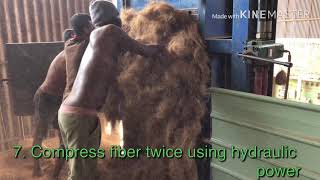 Manufacturing process of coconut fiber for exporting.