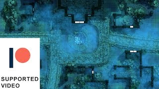 3 Hour Living Battle Map - Temple Ruins, Night Profile