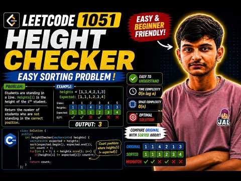 LeetCode 1051 - Height Checker 🔥