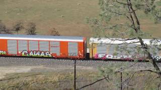 Tehachapi Loop BNSF auto train 12-22-2018