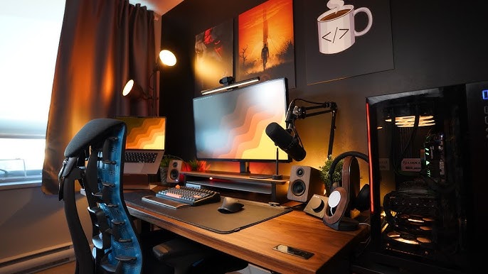The MODERN Home Office Setup – DIY Transformation + Desk Tour 