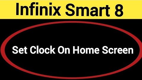 How to set clock on home screen, Infinix Smart 8 me time set kaise karen