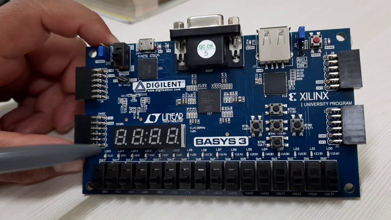 Basys 3 Artix-7 FPGA Board with Xilinx software - Part 2 - YouTube