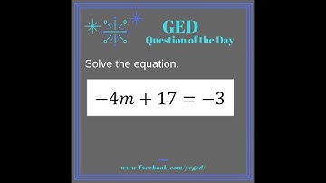 GED® Math Prep: Two-Step with Negative Coefficient (1.2, Exp, #9)