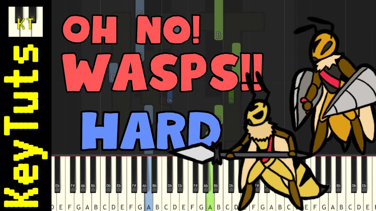 Oh No! WASPS!! [Bug Fables] - Hard Mode [Piano Tutorial] (Synthesia)