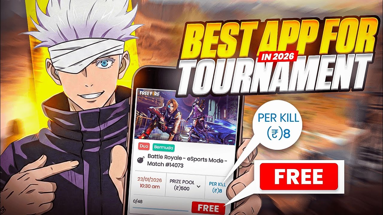 (100% TRUSTED ✅) BEST TOURNAMENT APP FOR FREE FIRE  || ENTRY FEE = ₹0 🤯 PER KILL = ₹8 🤑 || FREE FIRE