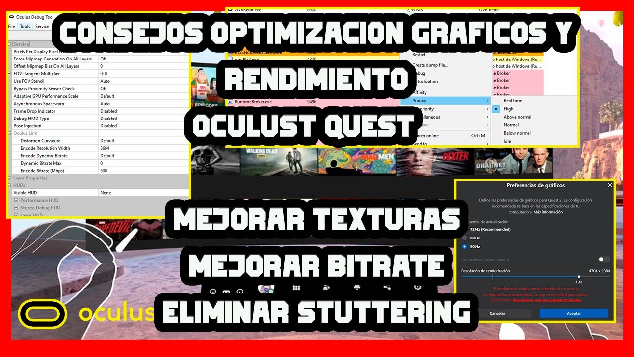 Consejos Para Mejorar Oculus Quest 2 - Resolucion - Stuttering y un plus
