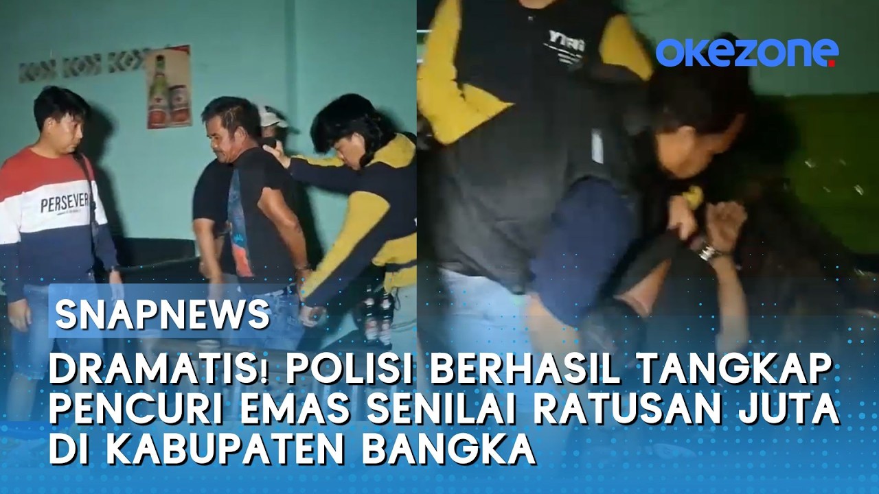 Dramatis! Polisi Berhasil Tangkap Pencuri Emas Senilai Ratusan Jutadi Kabupaten bangka