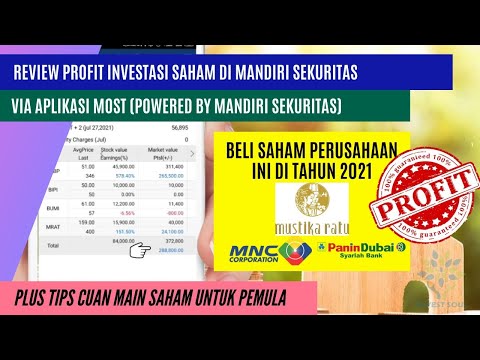 REVIEW PROFIT INVESTASI SAHAM DI MANDIRI SEKURITAS VIA APLIKASI MOST