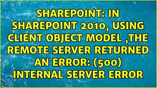 In sharepoint 2010, Using client object model ,The remote server returned an error: (500)... Profile