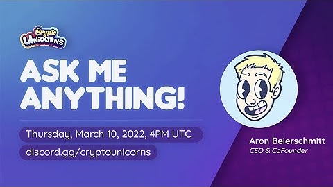 Crypto Unicorns - Ask Us Anything! | Crypto Unicorns Weekly AMA Series #1
