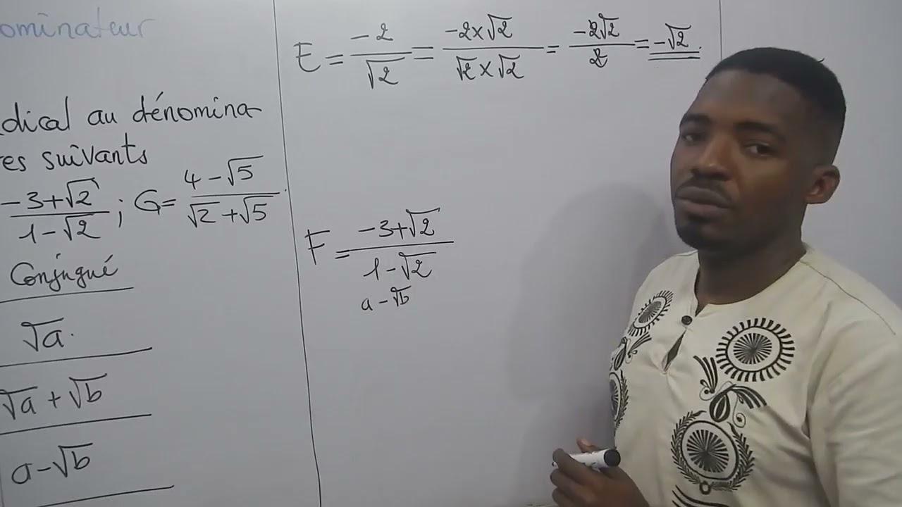 Ecrire Sans Radical Au Dénominateur