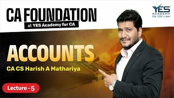 CA Foundation Accounting Demo Lecture 5 | For Sept