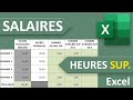 Salaires et heures supplémentaires majorées Excel