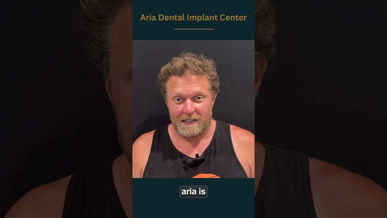 Reed and his brand new smile from dental implant treatment at Aria
