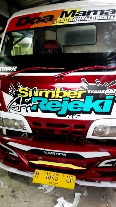 modifikasi sticker truck elf mbois