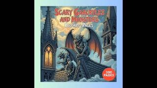 Scary Gargoyles And Monsters, Halloween Coloring Pages Bonus Page