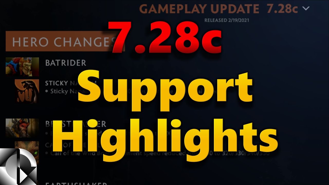 7.28c Dota 2 Patch Highlights for Supports