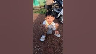 Don't play in the dirt, there will be worms 😱 #shorts #trending #viral #comedy #funny #kids #cute