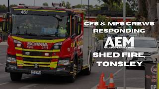CFS & MFS || Responding to Shed Fire, Tonsley