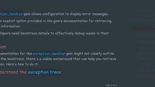 Celebrity How to View Exception Backtrace in the Exception Handler Gem? Profile