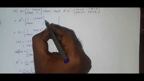 Class:12, Exercise 1.1,Q.No;11, chapter 1.Applications of matrices and determinants, Nithish maths