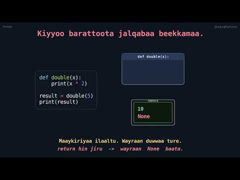 print vs return jeequmsa barattoota Python jalqabaa Oromo Ludwig Explains