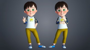 3D Cartoon Baby Rigged Character Model for Maya Unity iClone Blender Others