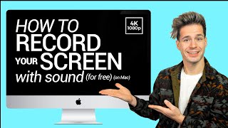 How to SCREEN RECORD with SOUND (on MAC) | FREE Screen Recording + MIC Audio (NOT COMPUTER AUDIO)