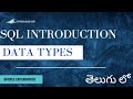Sql Data Types in Telugu | DATATYPES IN SQL | SQL DATATYPES | SQL FOR DATASCIENCE | #SQL #2