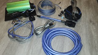 Recoil RCK0D 0 Gauge dual amp wiring kit (CCA) unboxing sold on Amazon (amp not included)