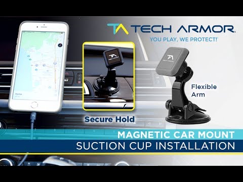 Tech Armor Universal Magnetic Car Mount - Suction Cup Installation