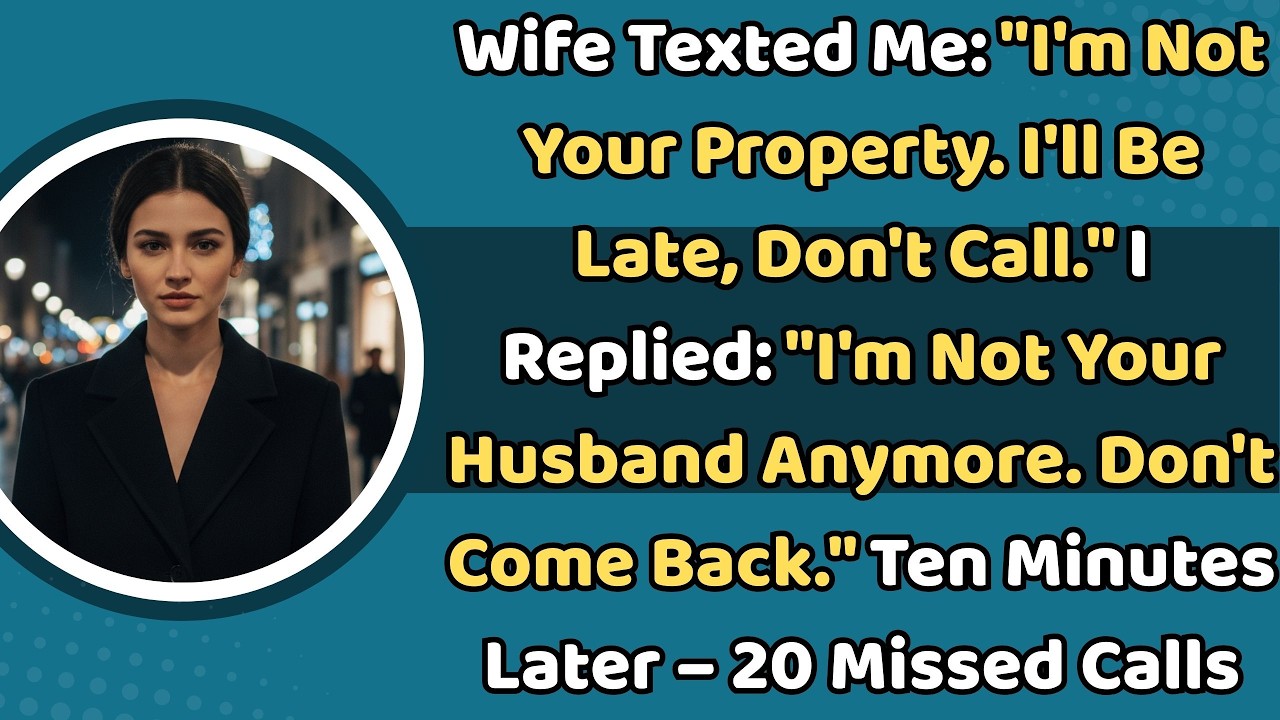 Wife Texted: “I’m Not Your Property. I’ll Be Late, Don’t Call.” I Replied: “I’m Not Your...