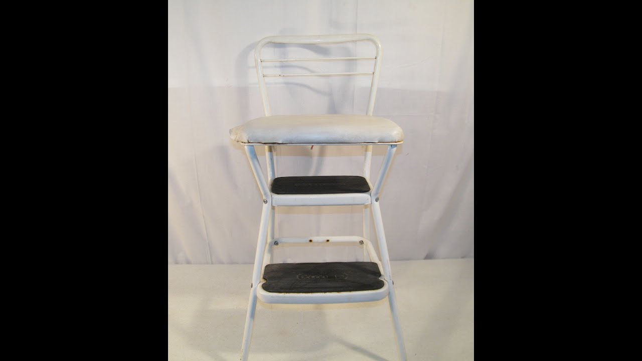 Vintage Retro White Cosco Flip Up Style Stepstool You Vintage Retro White Cosco Flip Up Style Stepstool