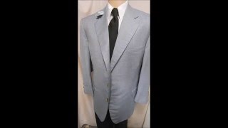 D23 DAVIS23 46R BESPOKE GABARDINE BLAZER 24\