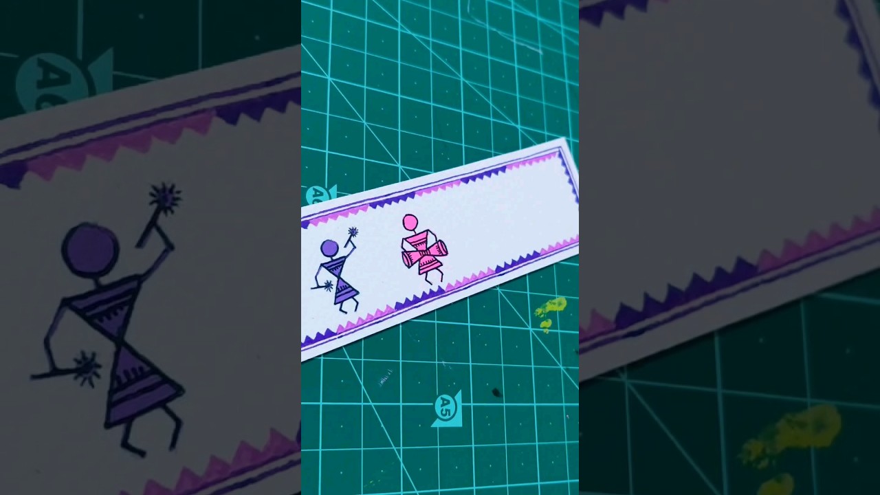 Easy warli art painting| Quick warli art design 