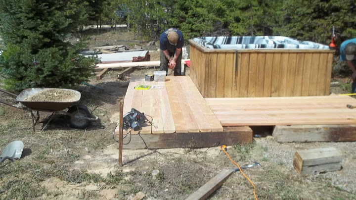 Time to build a Hot tub deck with snow roof part # 1