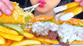 Asmr Philly Cheesesteak Sandwich And Fries Asmr Phan