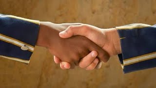 The legendary grey college Handshake
