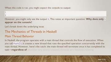 Understanding Why forkIO Threads in Haskell May Not Run Sequentially
