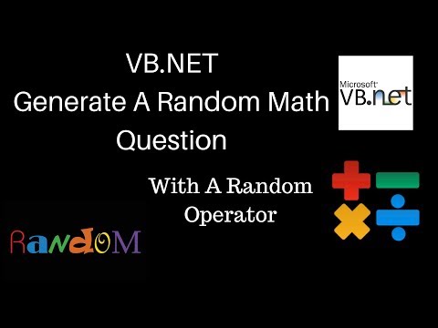VB.NET: Get Random Math Questions With Random Operators