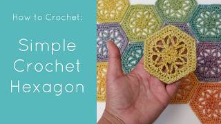 Simple Crochet Hexagon With Scrap Yarn